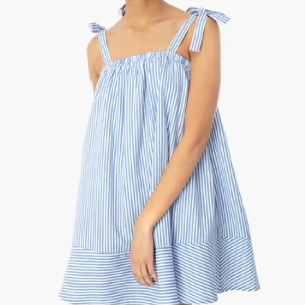 Summer swing dress with tie straps